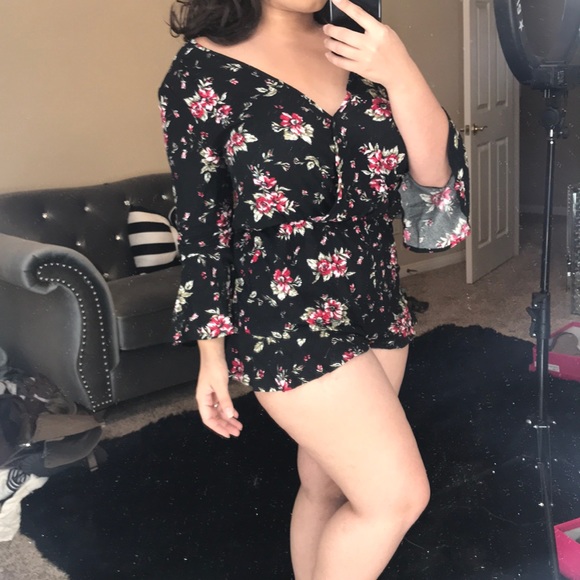 Pants - Floral Romper